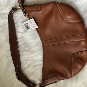NWT-Coach hampton leather small round hobo